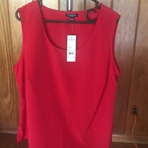 NTW Notations Red Sleeveless Blouse